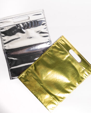 Bolsas de friselina  riñón 22,5x30cm metalizadas x100unid