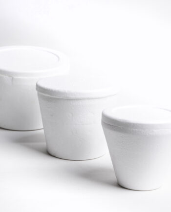 Potes de telgopor para helado