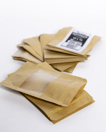 Bolsas doypack kraft con ventana 10x15 x50unid