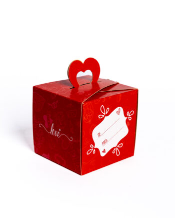 Caja minicubo corazón 10,5x10,5cm