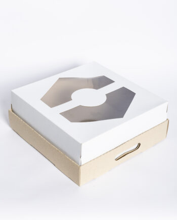 Caja para desayuno 30x30x15 doble visor