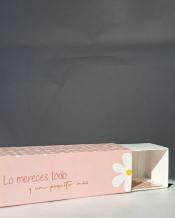 CAJA IMPRESA PARA MACARON CON VISOR "DÍA DE LA MADRE"