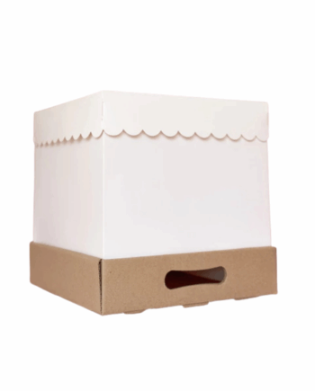 Dripcake cartulina blanca 25x25x25