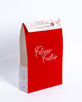 Bolsa de cartón navideña