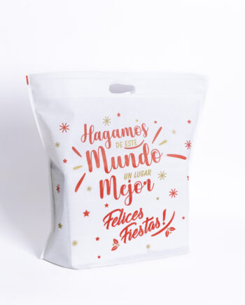 Bolsa de friselina riñón navideña 45x45x5cm