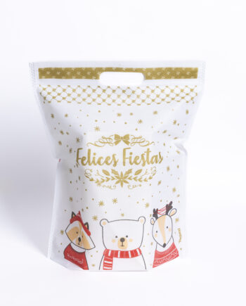 Bolsa de friselina riñón navideña 30x40cm