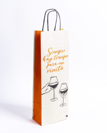 Bolsa para vino c/manija 14x8x40cm