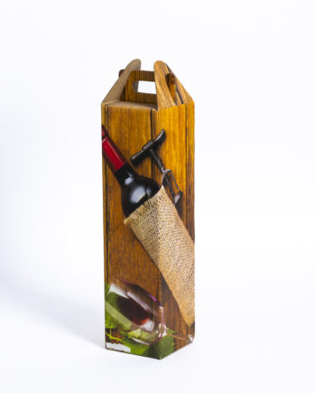 Caja de cartulina para 1 botella impresa