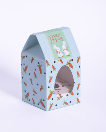 Caja p/huevo de pascua 9x9cm c/visor