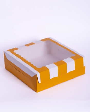 Caja para rosca color miel 27x27x9cm